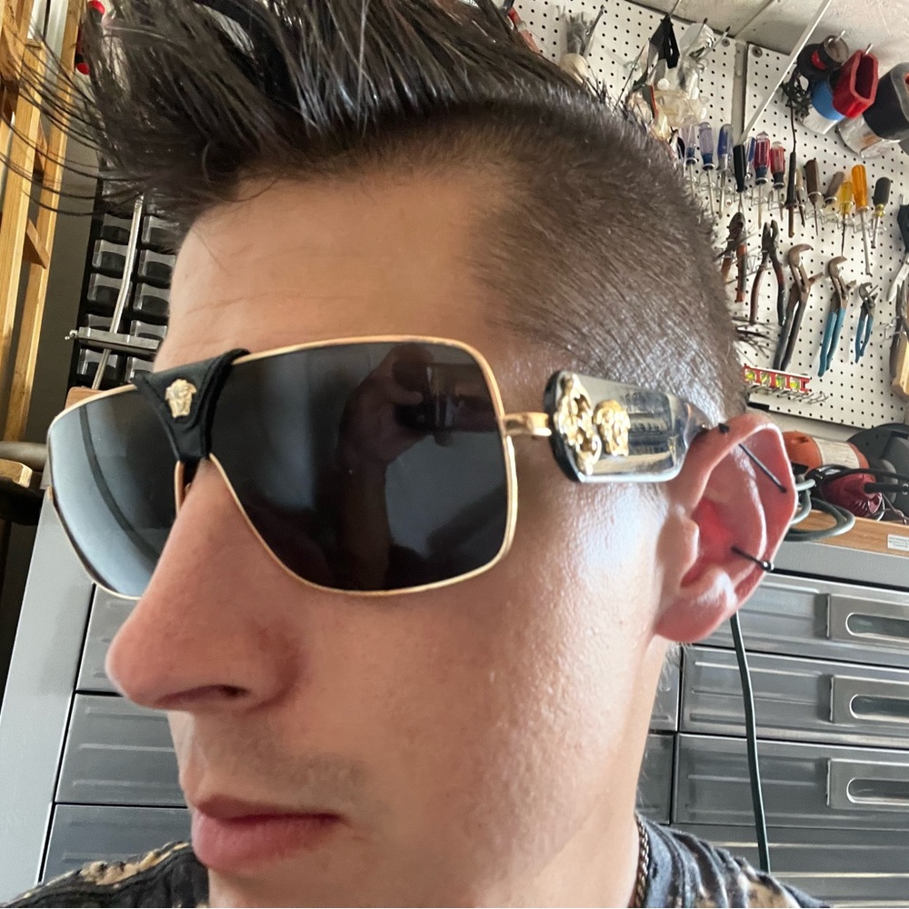 Versace glasses for men. Used but very cute and has lots of life left.
